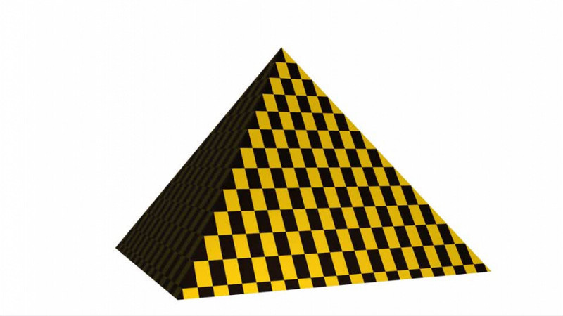 创意几何三角锥形旋转模型视频素材