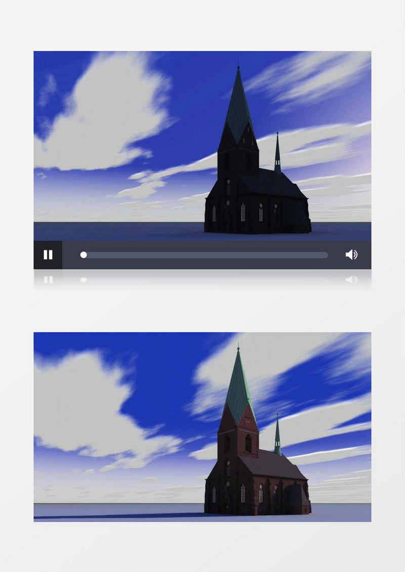 圣尼古拉日出日落3d虚像视频素材mp4素材