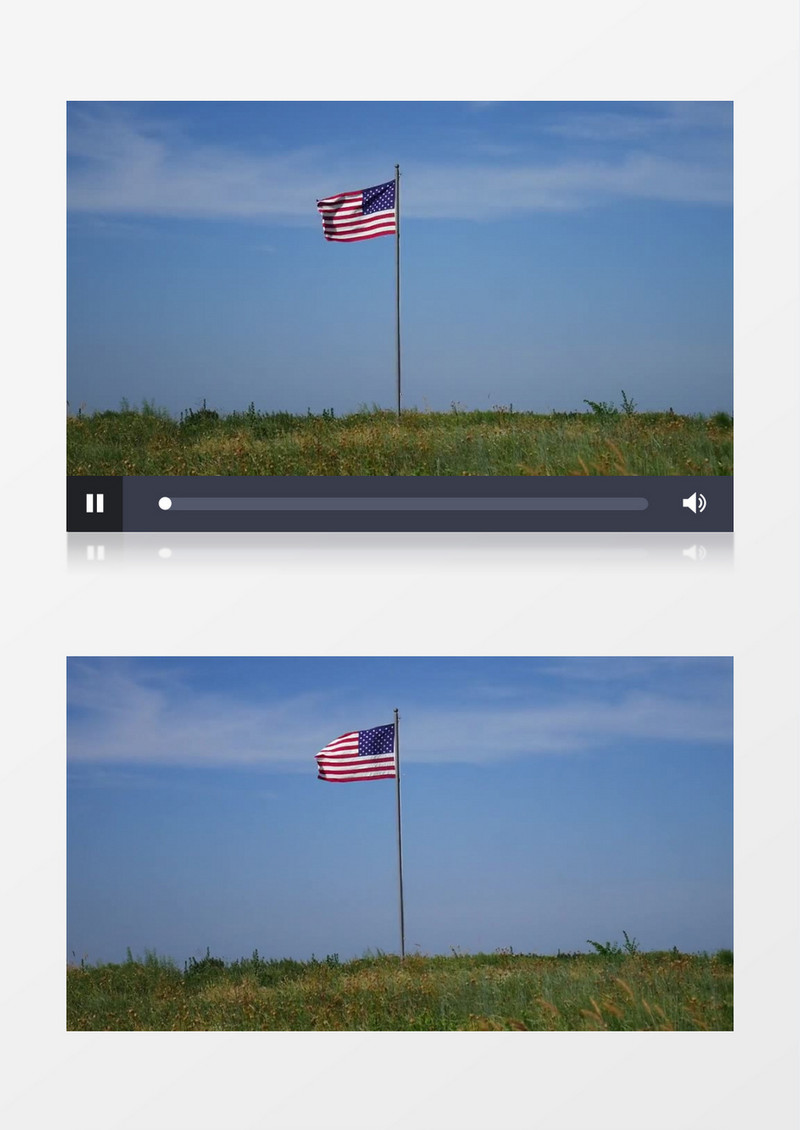 美国代表自由的国旗在随风起舞实拍视频