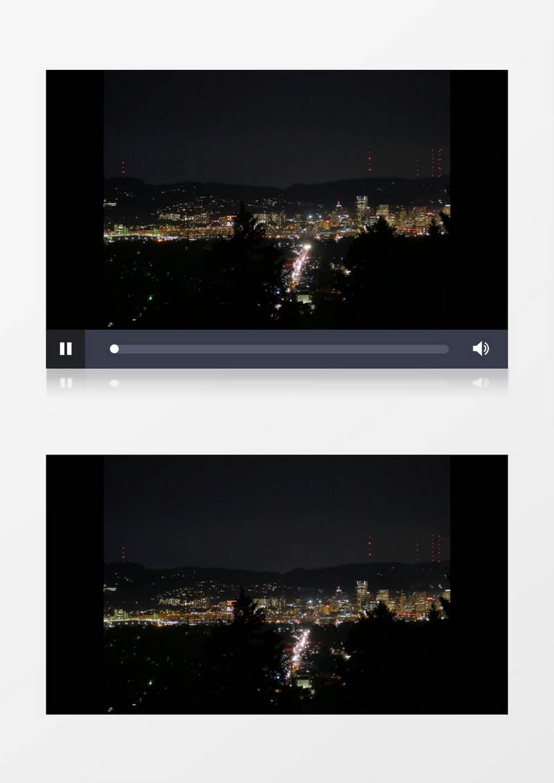 绚丽璀璨夜晚城市灯光远景实拍视频素材