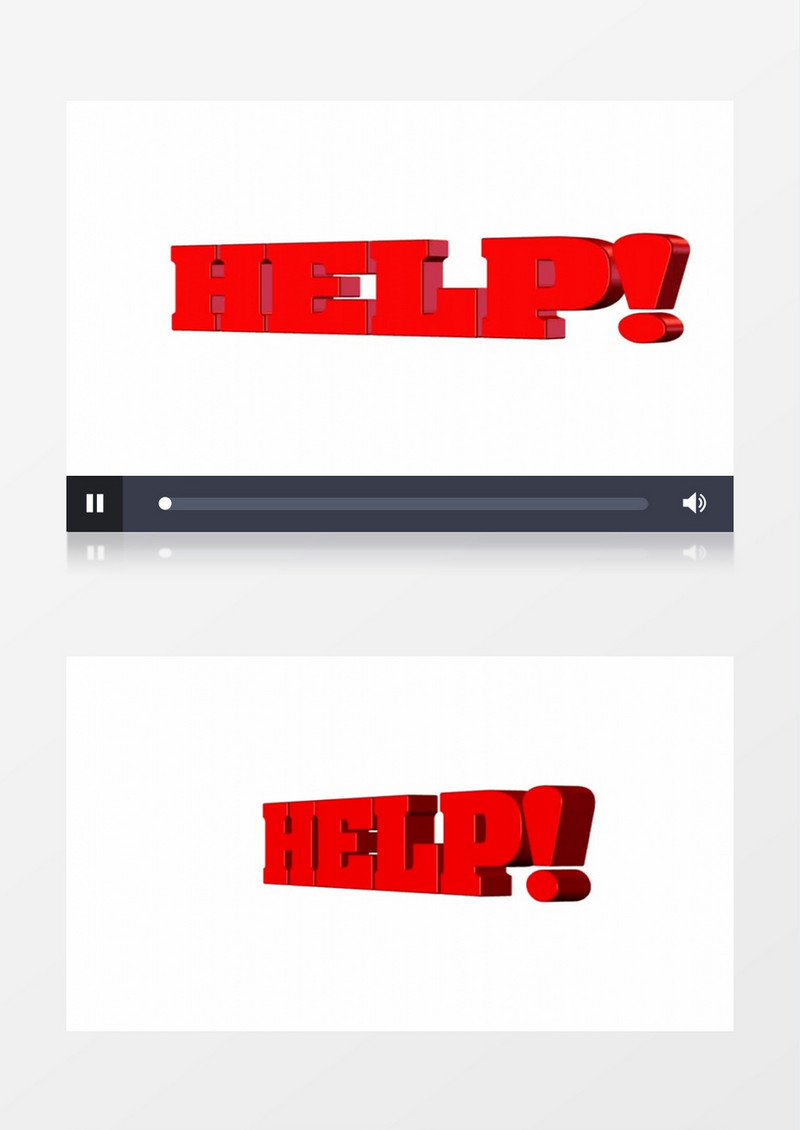 英文字母help特效动画视频素材mp4