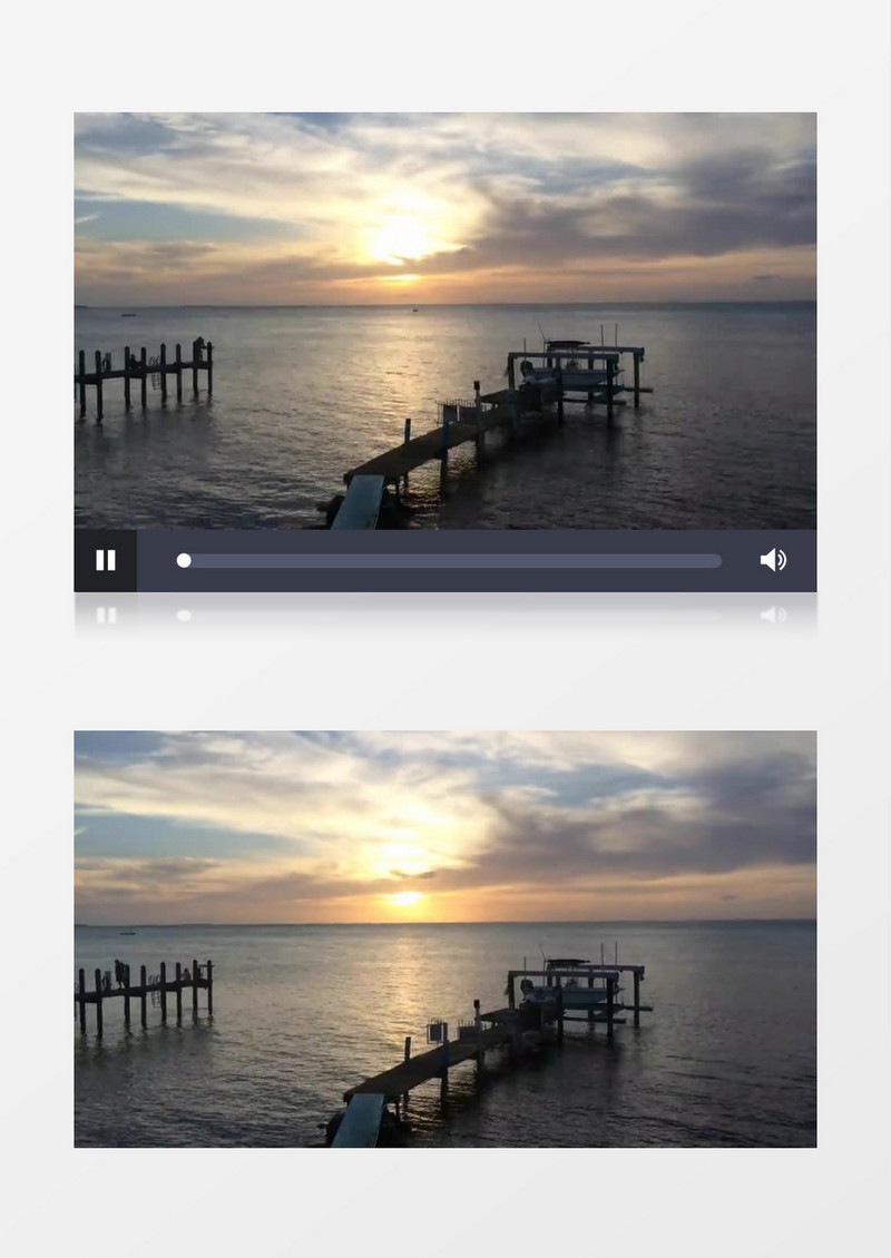 海边实拍日落的唯美景象实拍视频素材