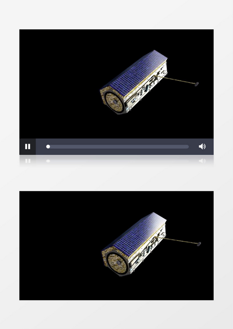 轨道卫星工作3d模型视频素材