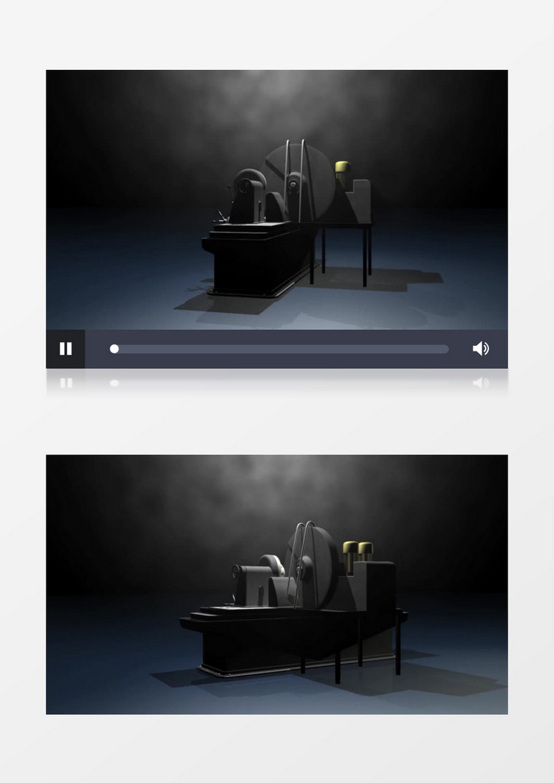 工业工厂磨床3D模型视频素材