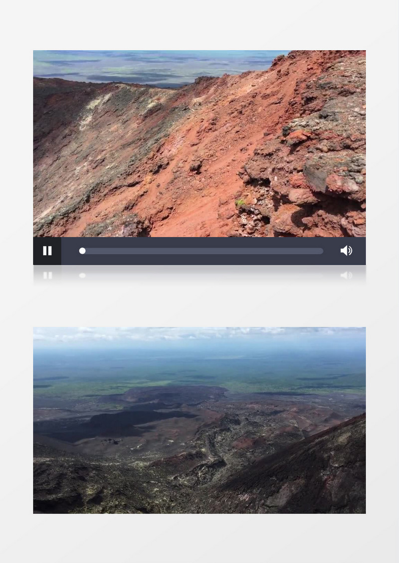 俄罗斯地址勘察火山口实拍视频