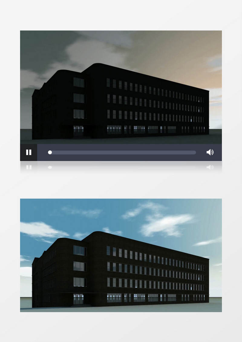 落日黄昏下城市建筑视频素材