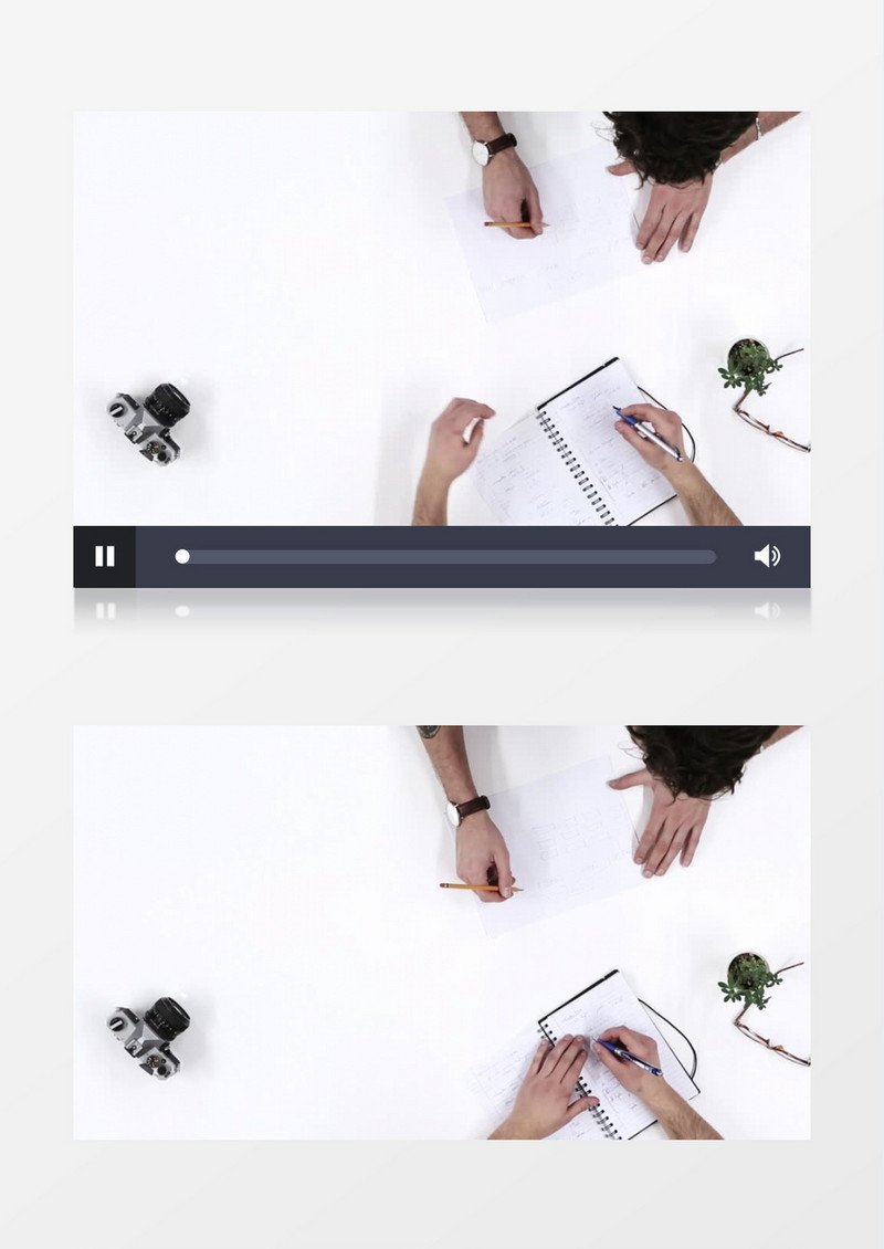 办公室内会议进行中小组讨论实拍视频