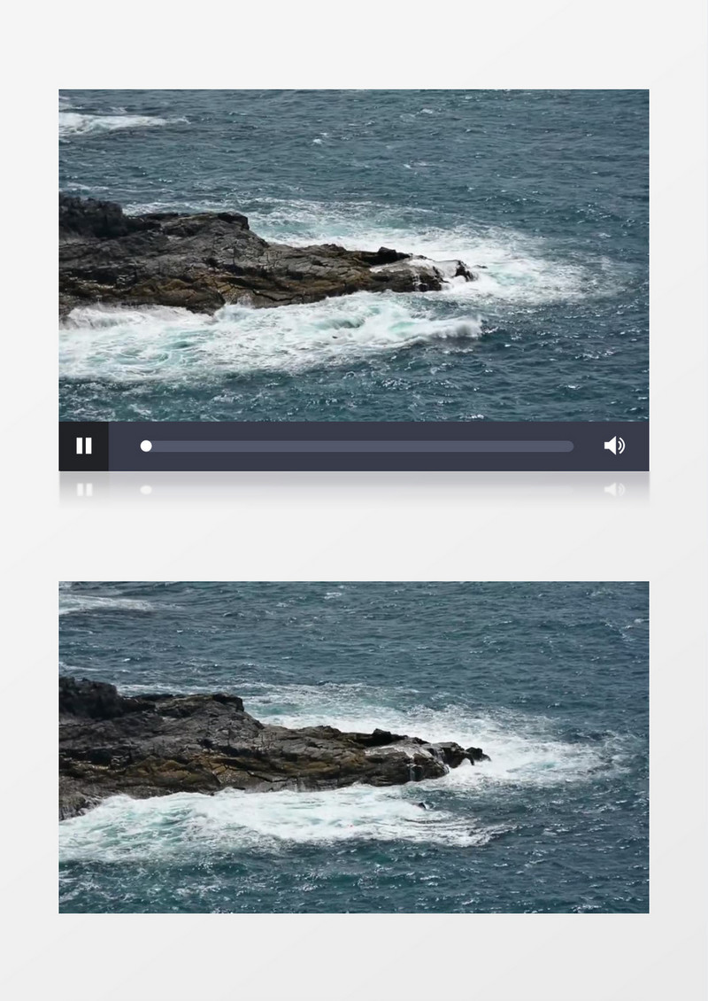 高清拍摄大西洋爱尔兰海岸海边岩石海浪实拍视频素材