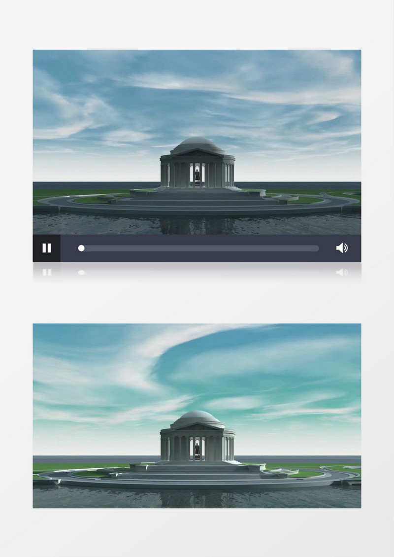 建筑物在一天日光下明暗变化视频素材