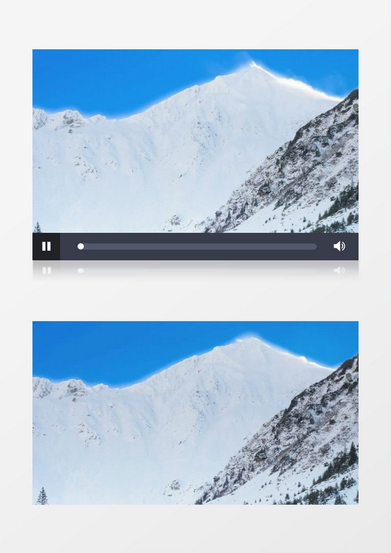 山巅之上白雪皑皑震撼壮观景象视频素材