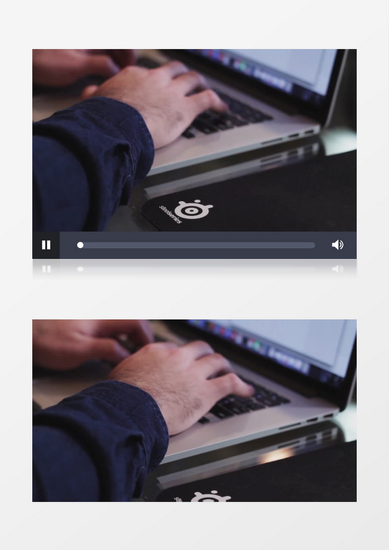 男子办公室笔记本操作实拍视频素材