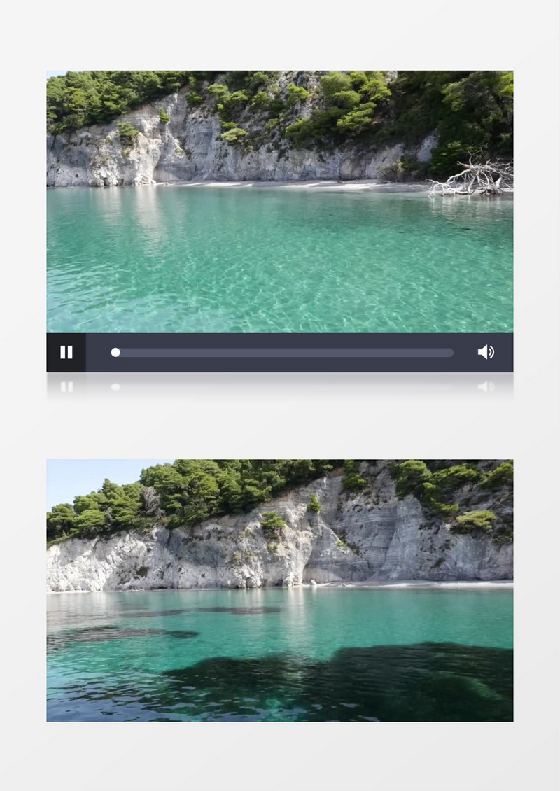夏天清澈溪水旅行海滩实拍视频素材