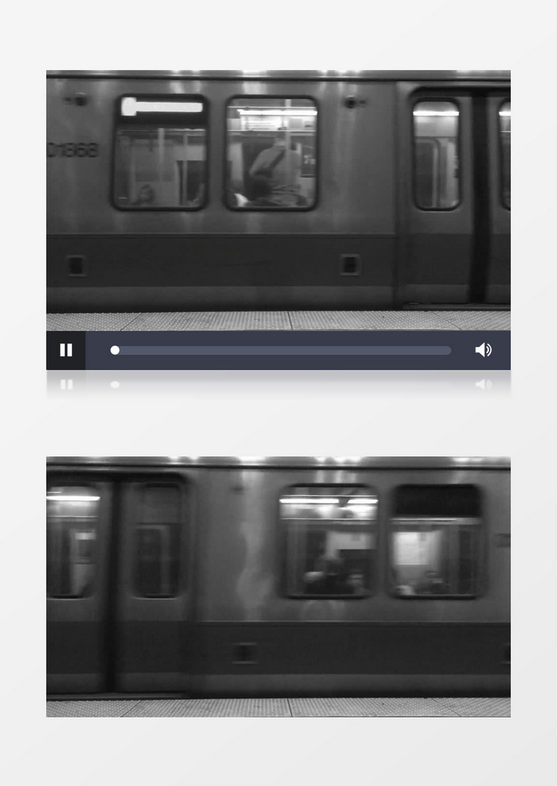 地铁站正在起步的列车实拍视频素材