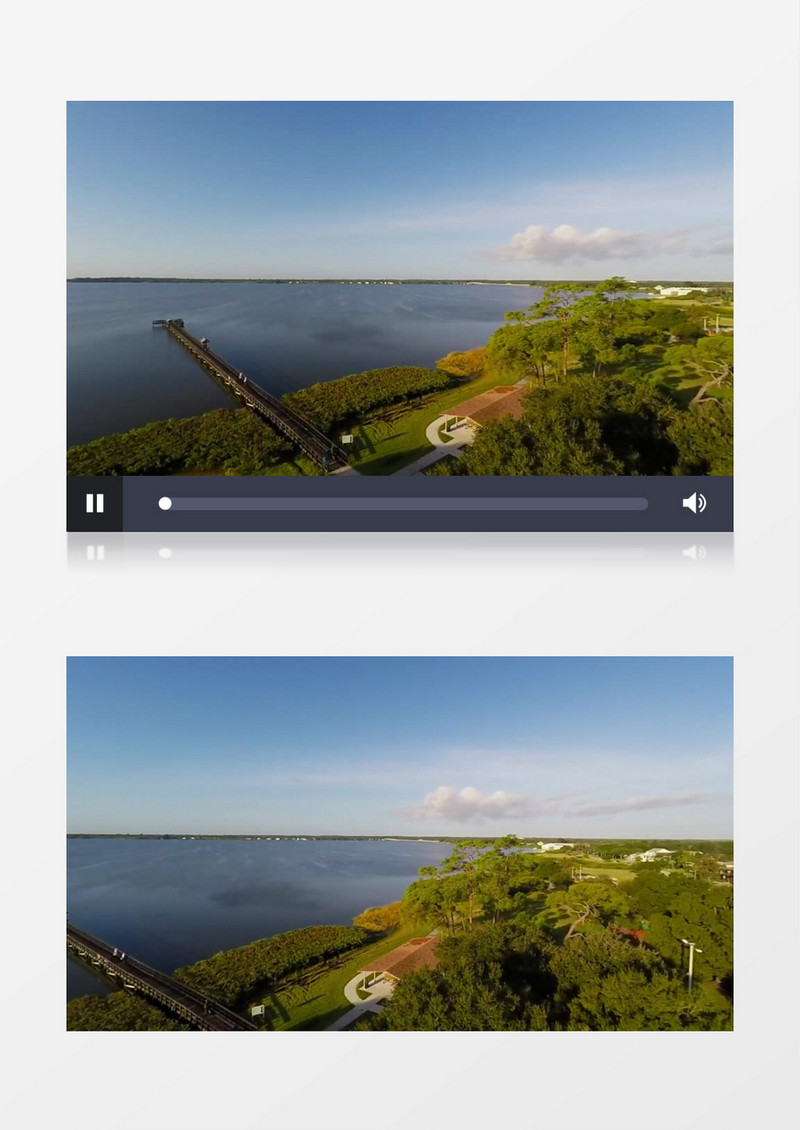 360度不断移动视角拍摄海面海边美丽风景清新自然实拍视频素材