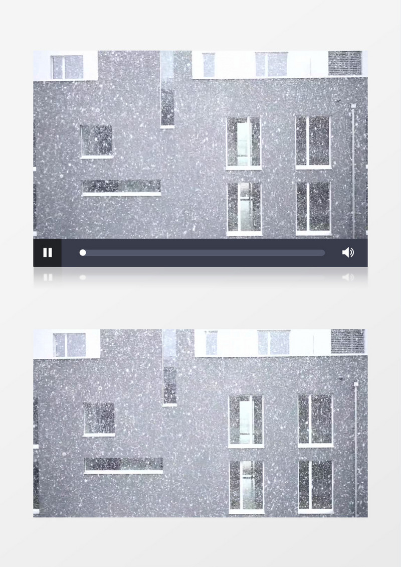 3D动画模拟窗外大雪纷飞的场景视频素材