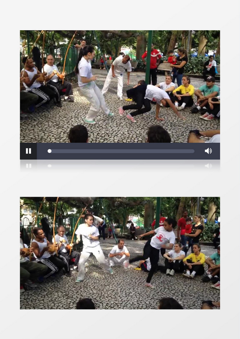 高清实拍在周围人音乐声的附和中一群年轻人在怪异起舞实拍视频素材