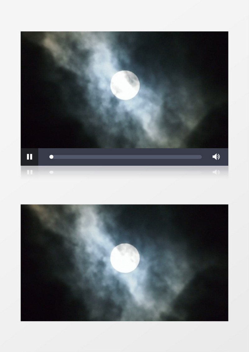 夜空中的移动的黑云遮不住明亮的月亮实拍视频素材