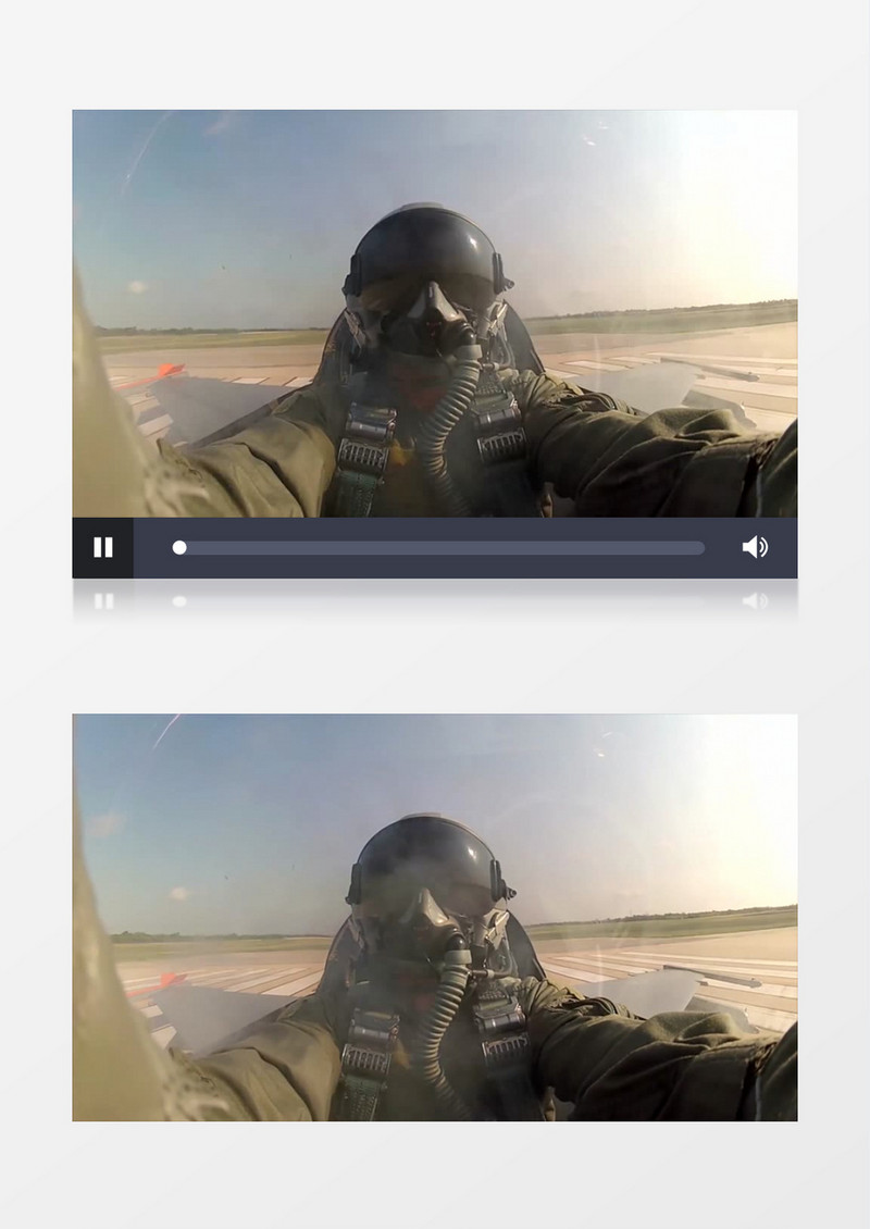 高清实拍宇航员在飞机助跑时的姿态实拍视频素材