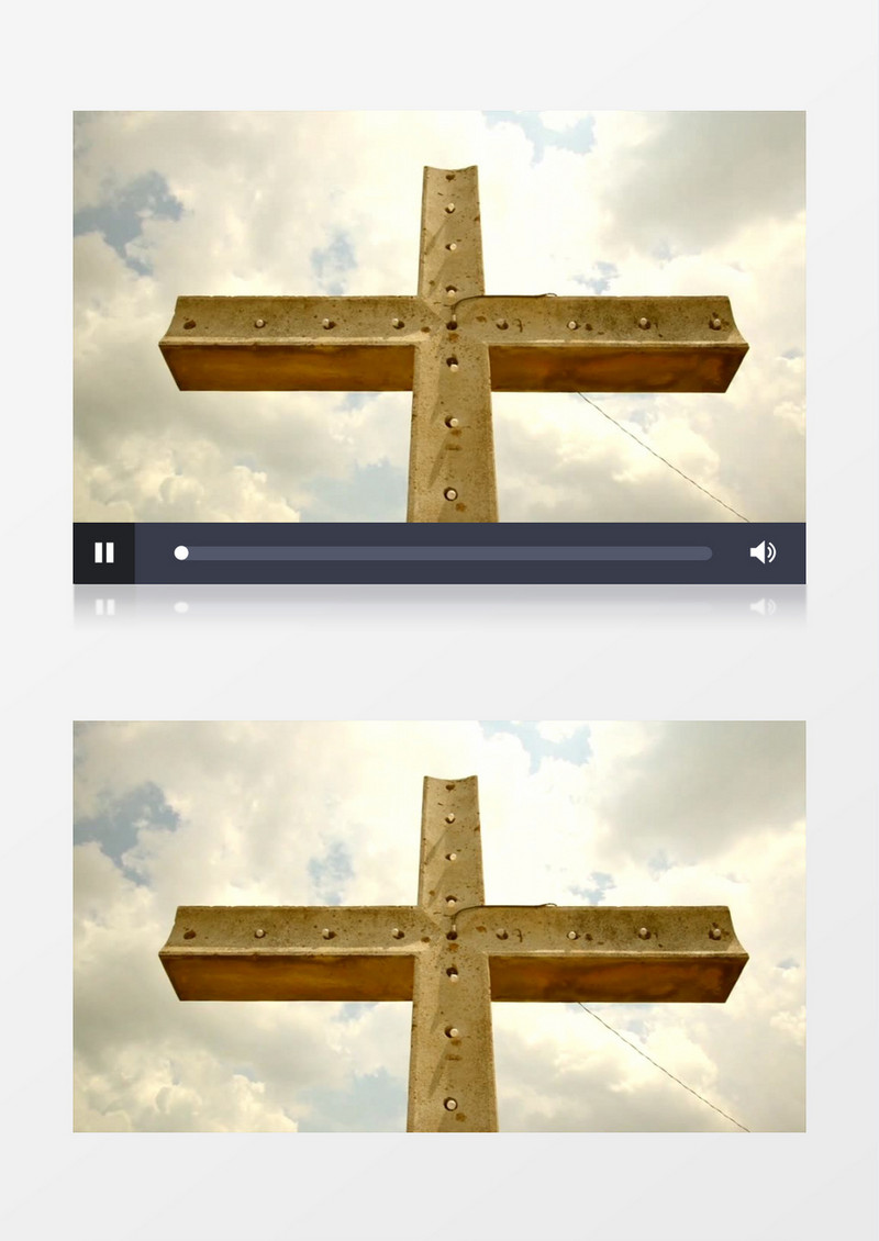 基督教教徒的信仰十字架实拍视频