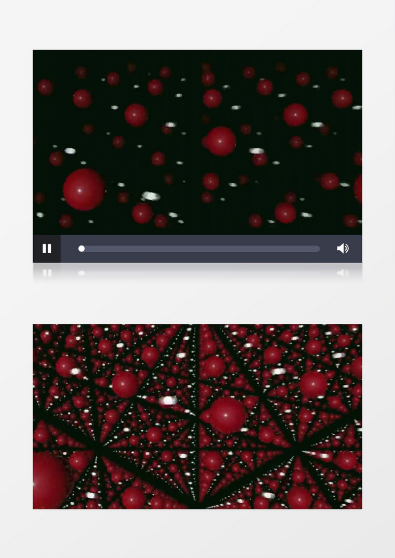 循环无限增多的3d红球视频素材