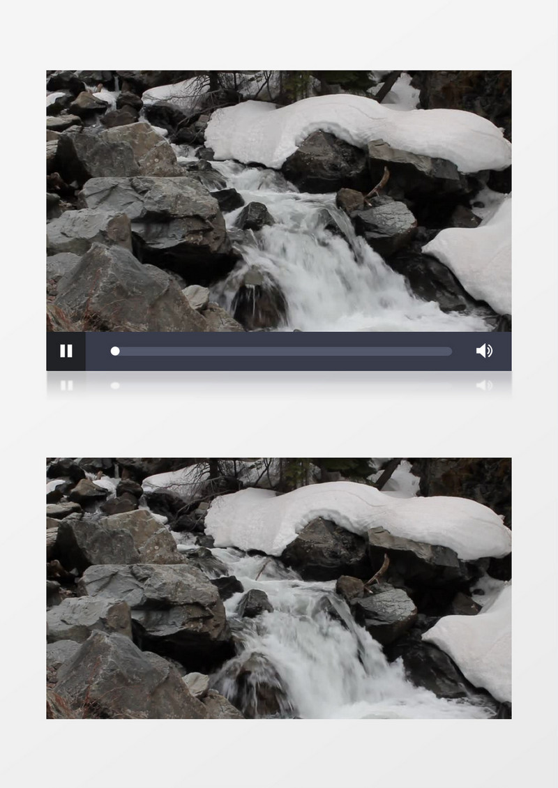 冬天科罗拉多州雪融化径流实拍视频素材