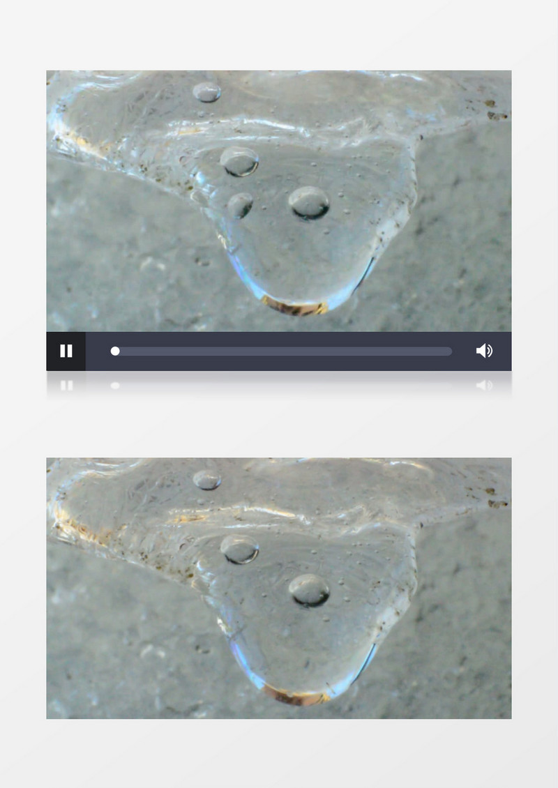 冬天冰融化滴水实拍视频素材