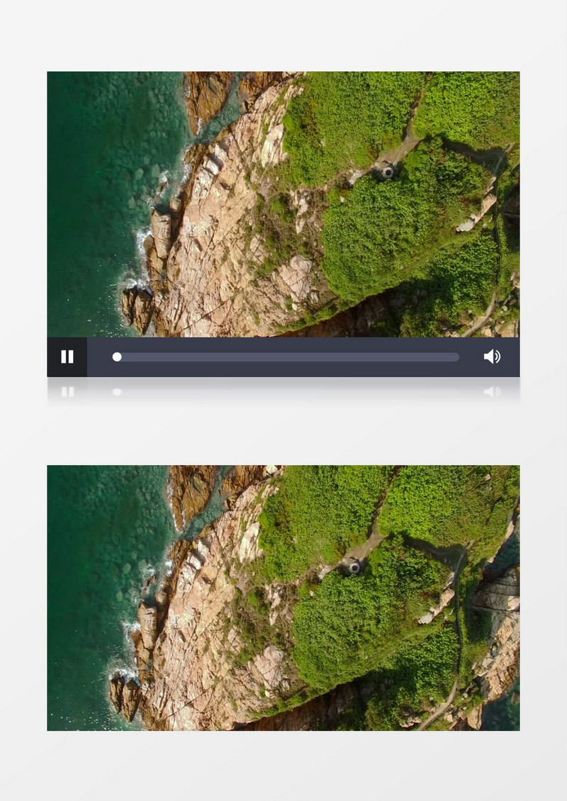 高清唯美拍摄环绕海洋区域的自然景观实拍视频