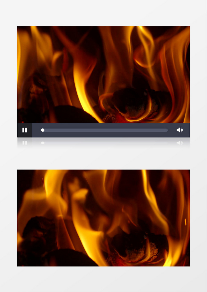 熊熊燃烧的火苗近距离高清实拍视频素材