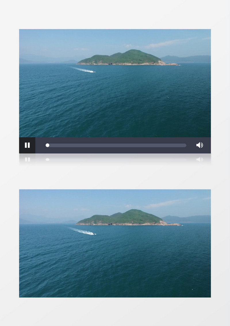 大海中的岛屿空中实拍视频素材