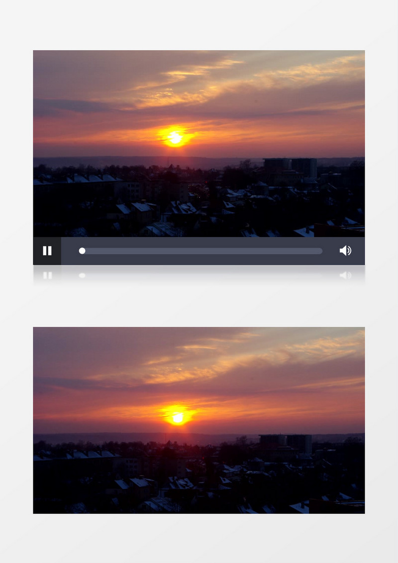 夕阳西下的美丽城市实拍视频素材