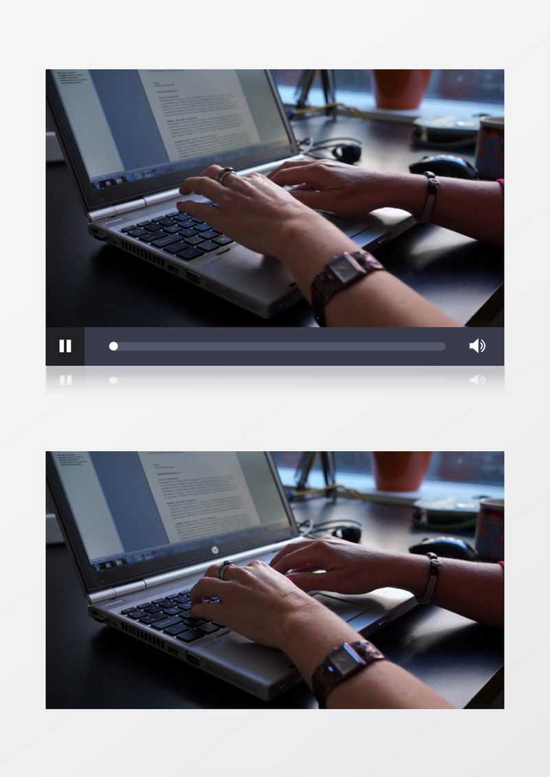 女子用键盘在Word文档中打字特写实拍视频