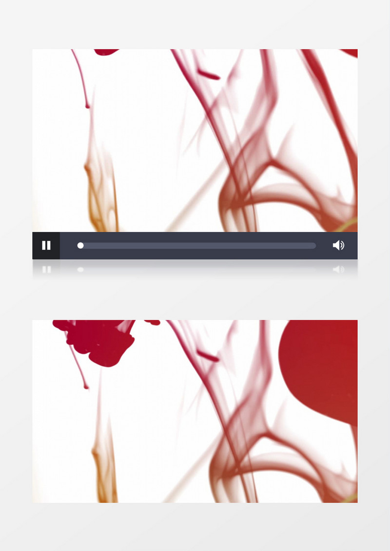 高清动画制作一滴红色的染料滴入水中的形态变化视频素材