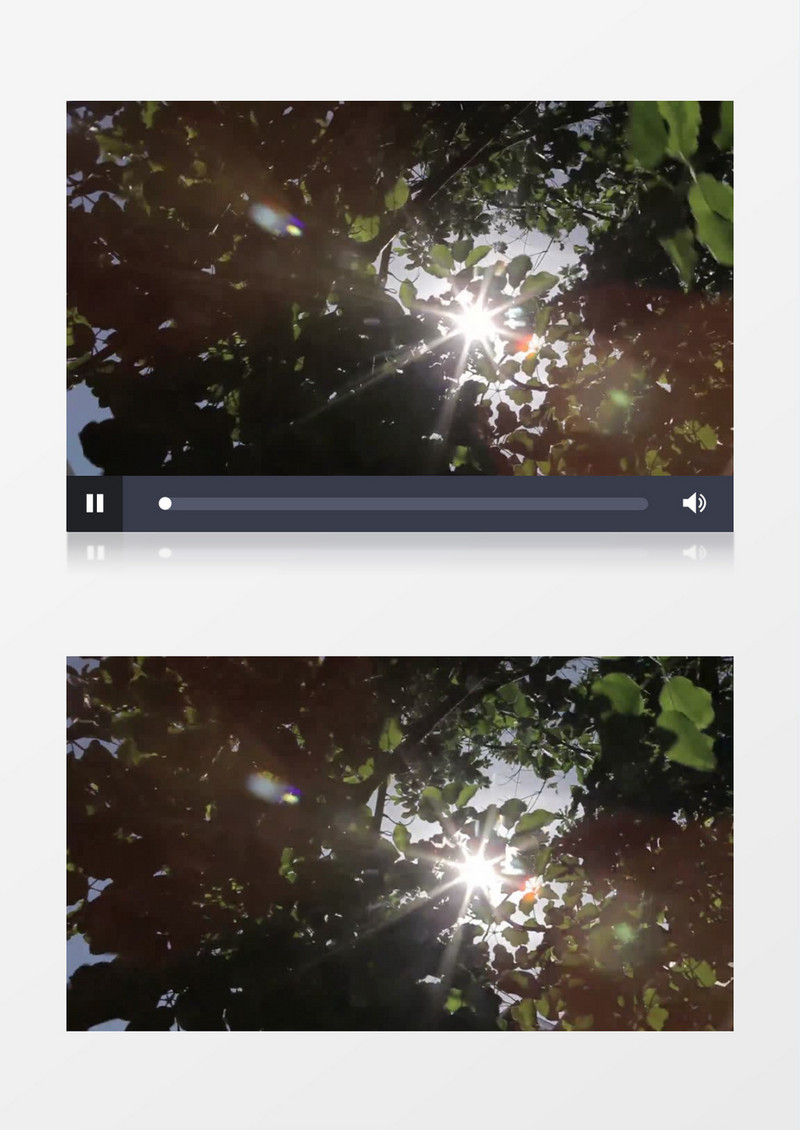 仰拍树下看向太阳光影斑驳日光明亮耀眼实拍视频素材