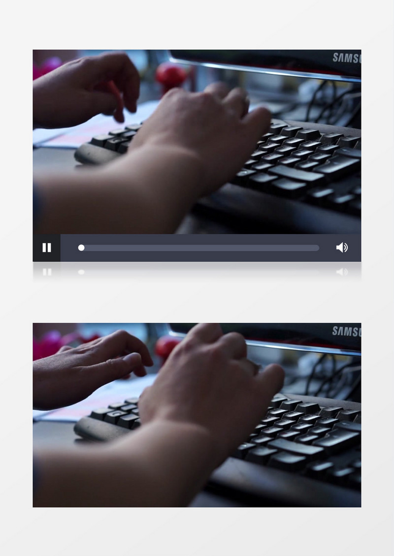 键盘打字实拍视频