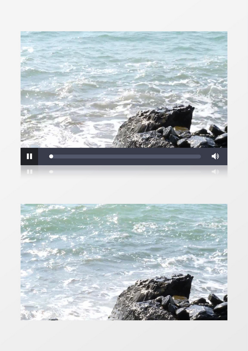 自然风光夏天海边海水波浪实拍视频素材