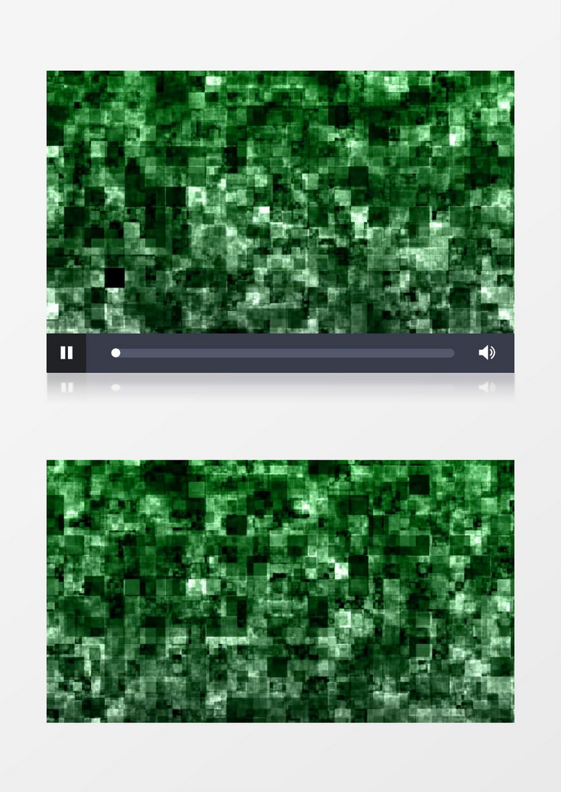 炫酷动画制作绿色马赛克块形成的奇异动态视频素材