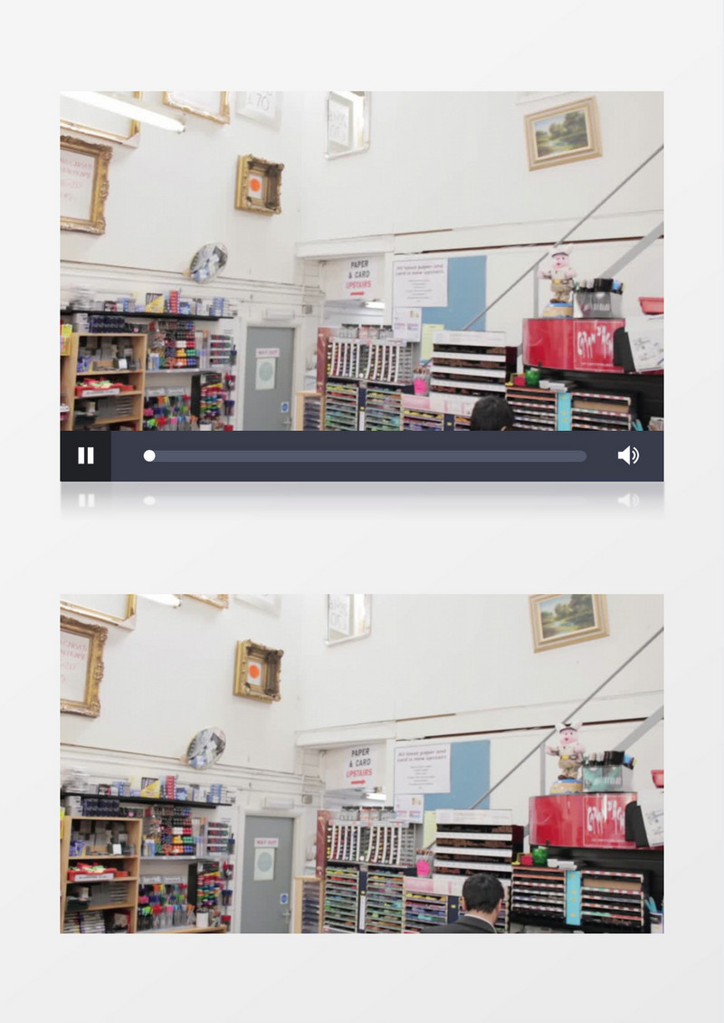高清实拍文具店里的景象实拍视频素材