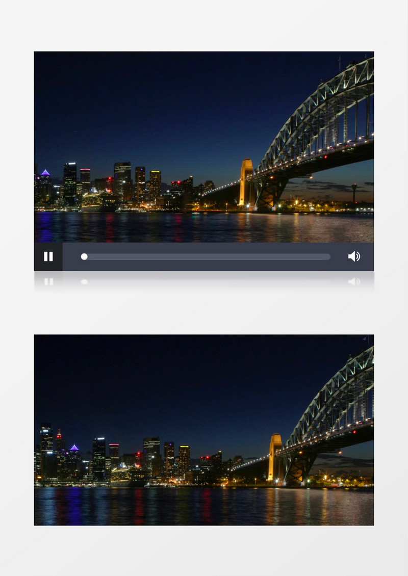 海上不断穿梭的船只以及岸边美丽的夜景实拍视频素材