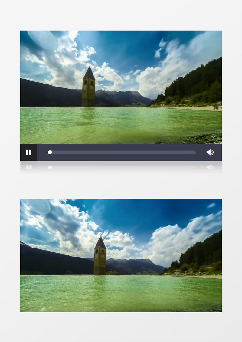 基督教的下沉教堂实拍视频