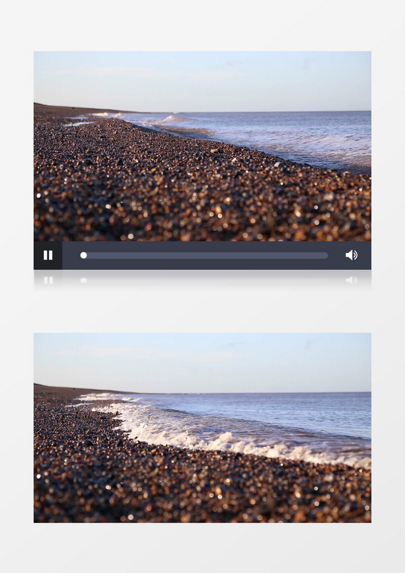 海浪拍打着海岸实拍视频素材