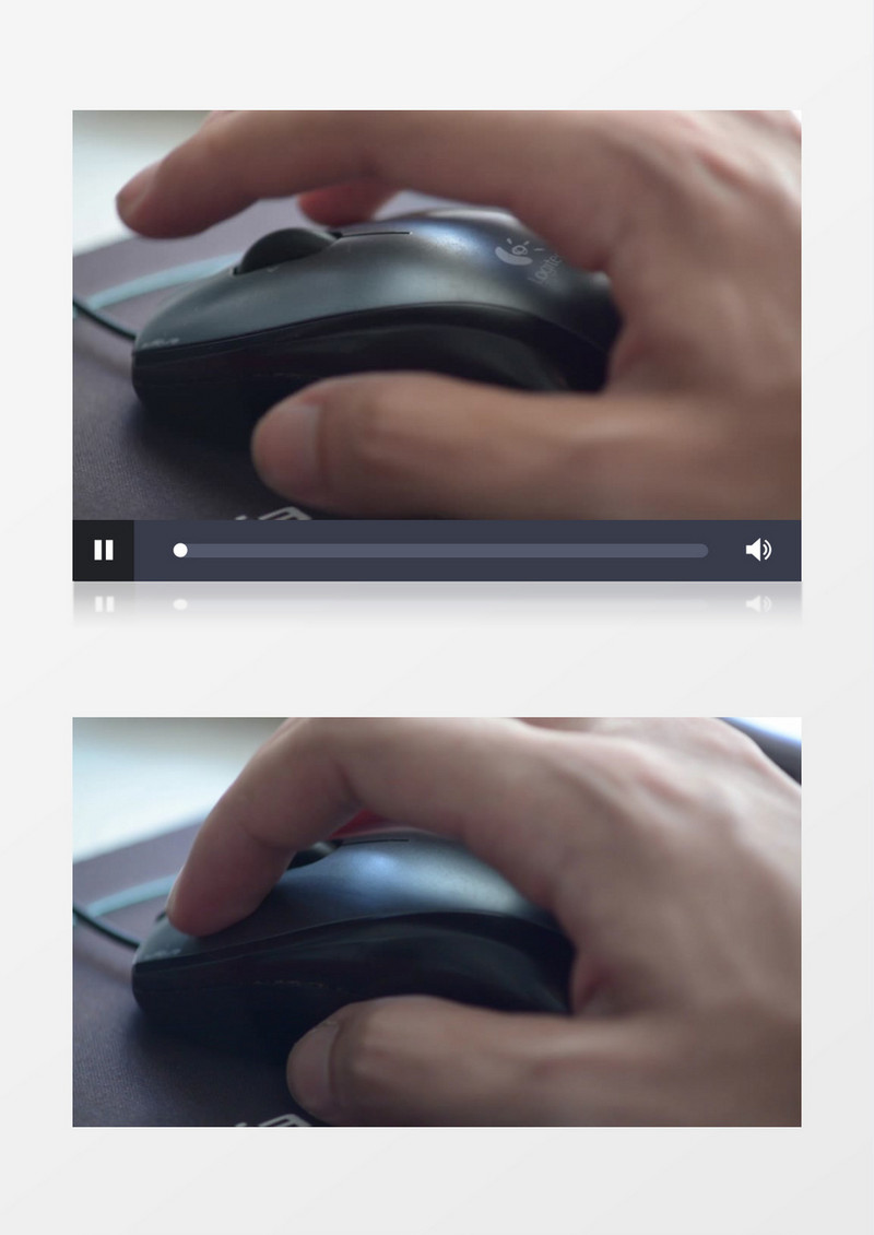 特写拍摄手指操作鼠标实拍视频素材