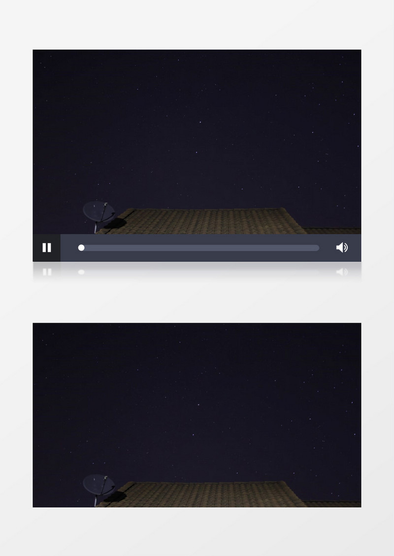夜晚屋顶星空明亮星星闪烁实拍视频素材