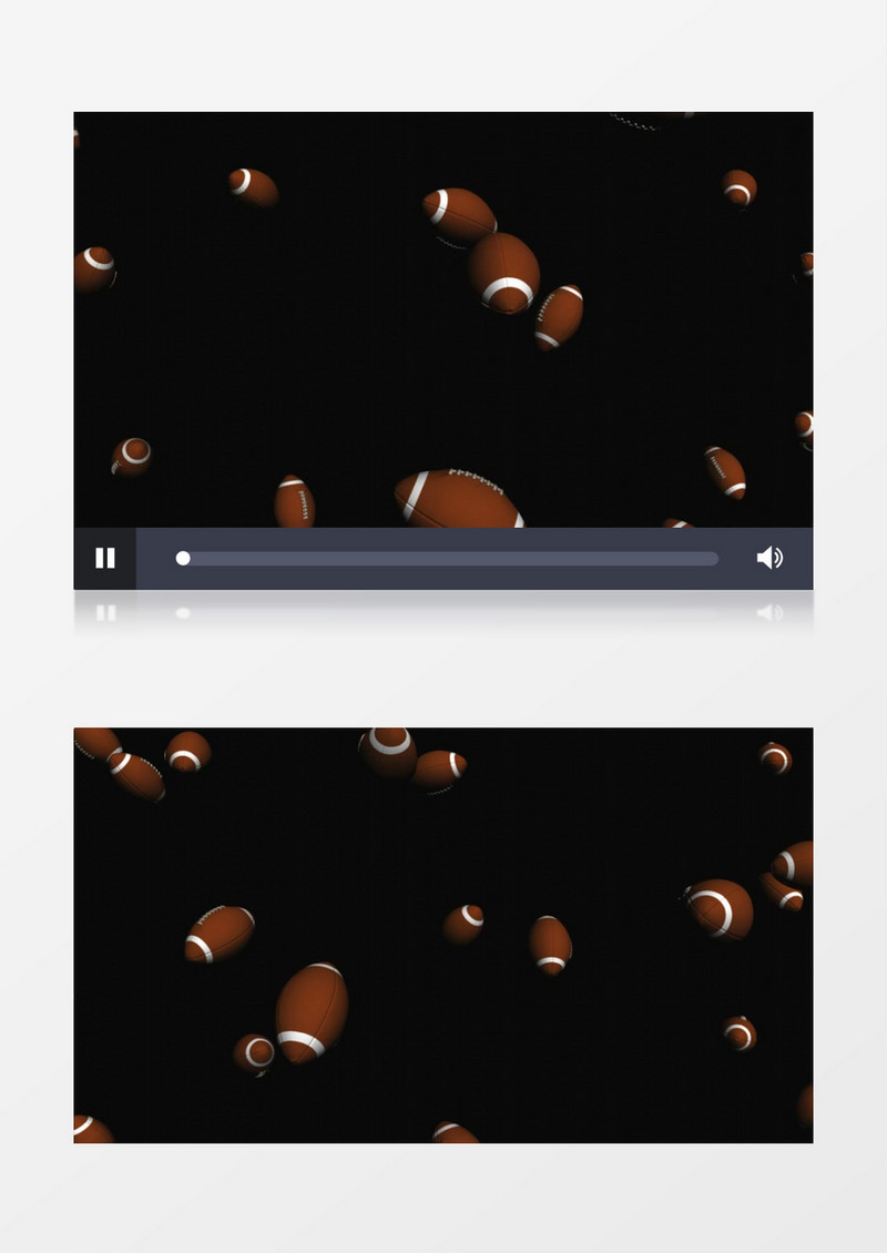 不断坠落的美式足球视频素材