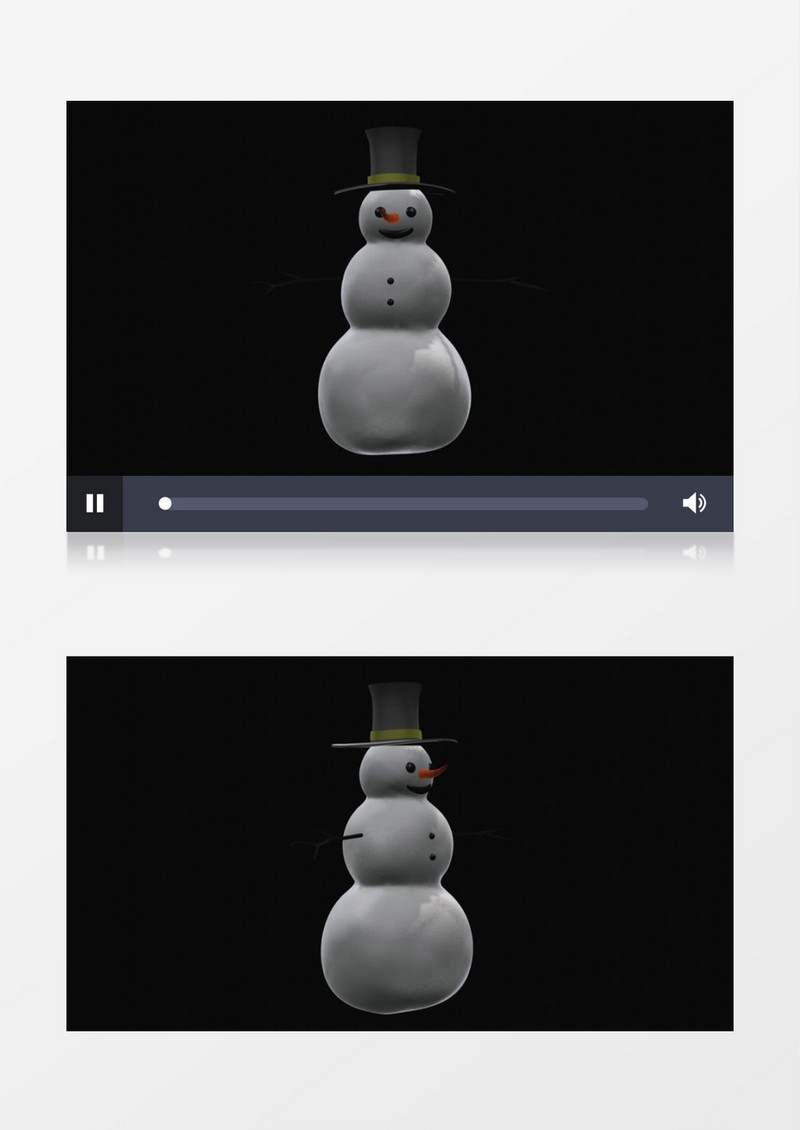 一个旋转的雪人娃娃视频素材