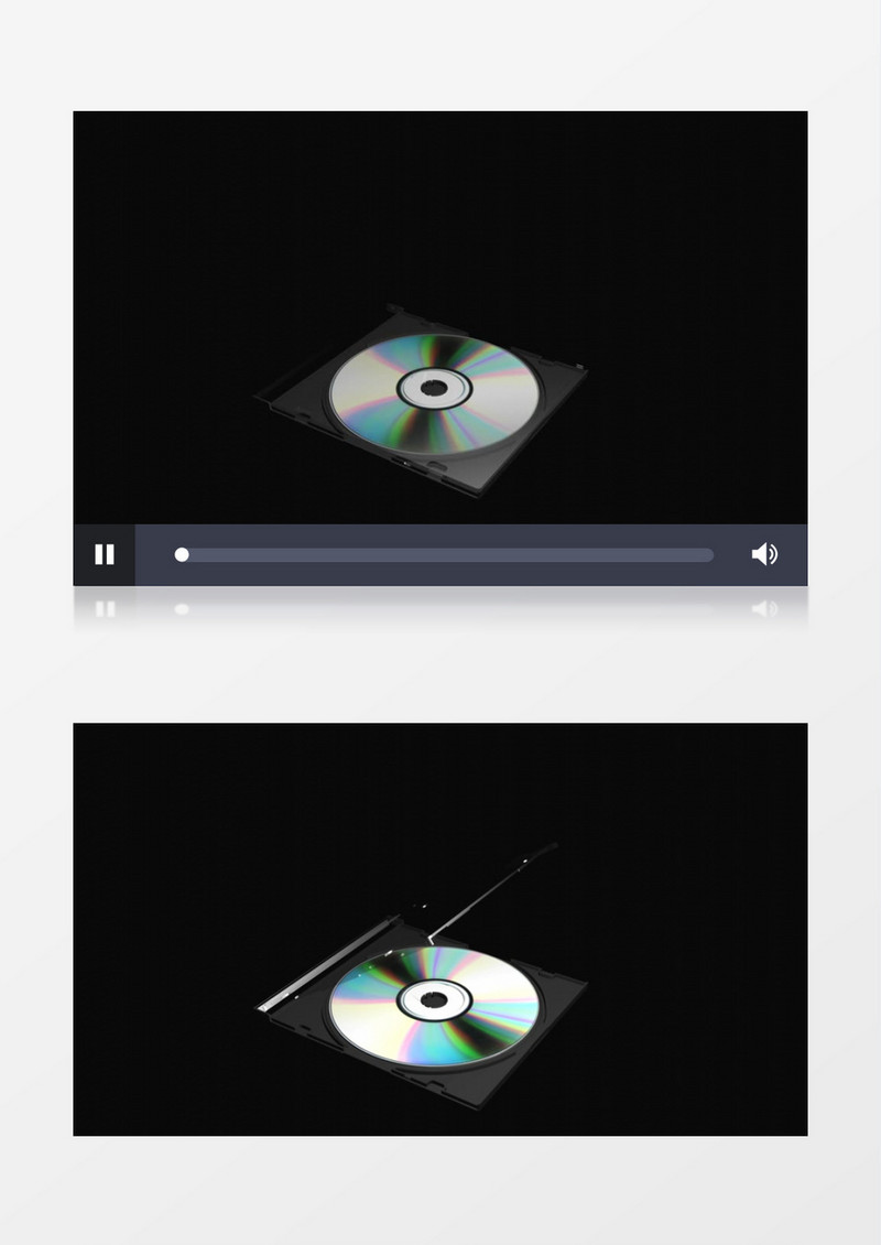 VCD碟片模型动画视频素材