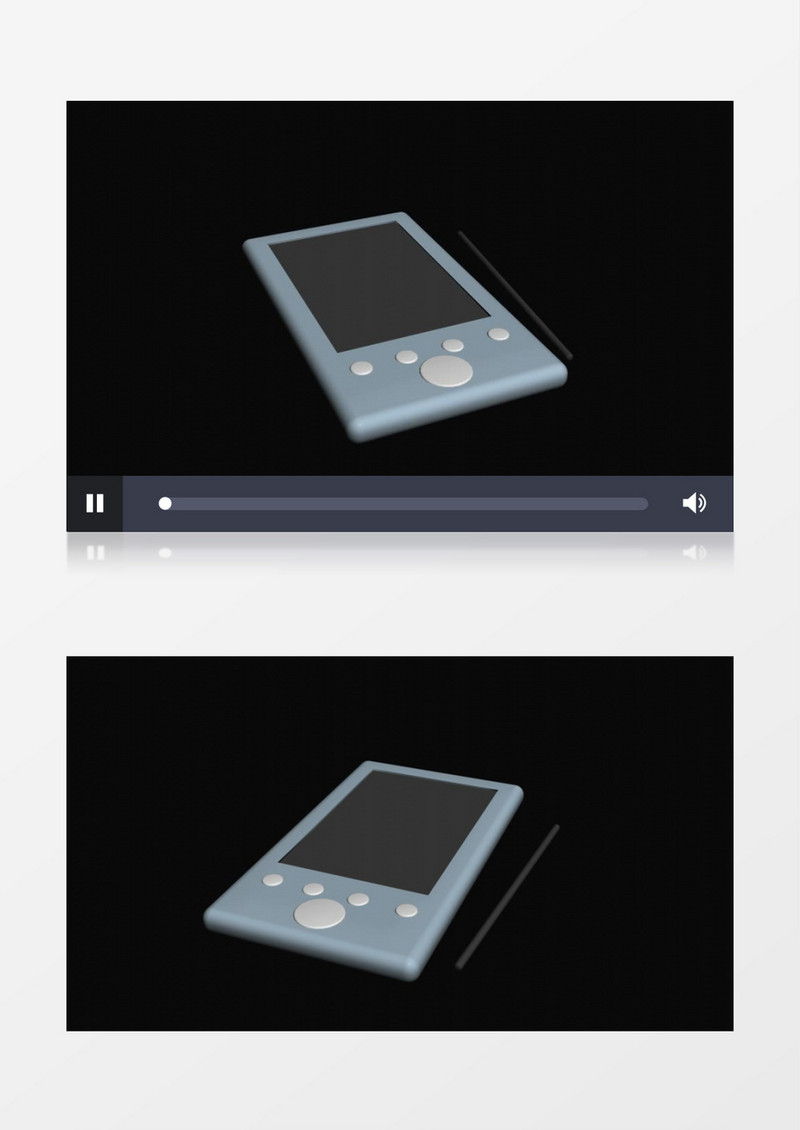 一个旋转的mp3模型视频素材