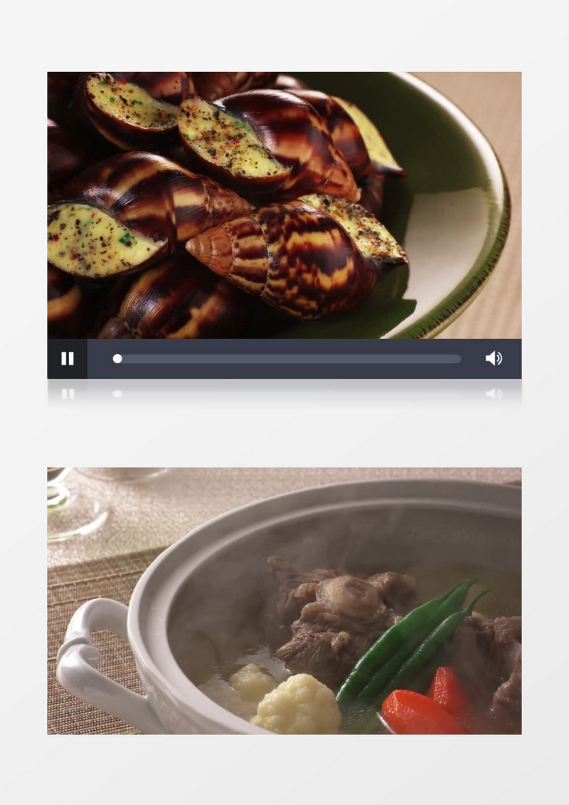 各种美味食物实拍视频素材
