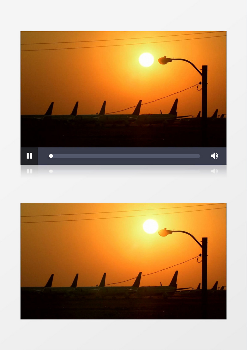 机场日出实拍视频