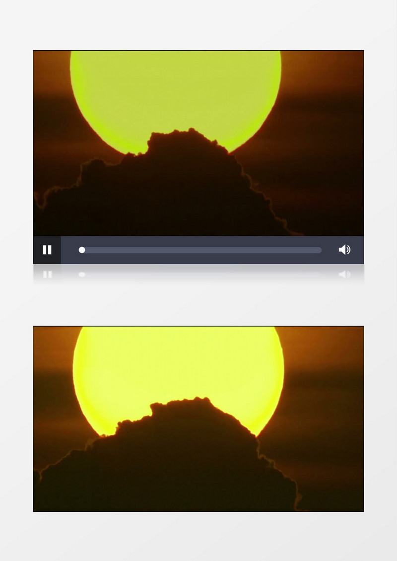 云彩日落近景实拍视频
