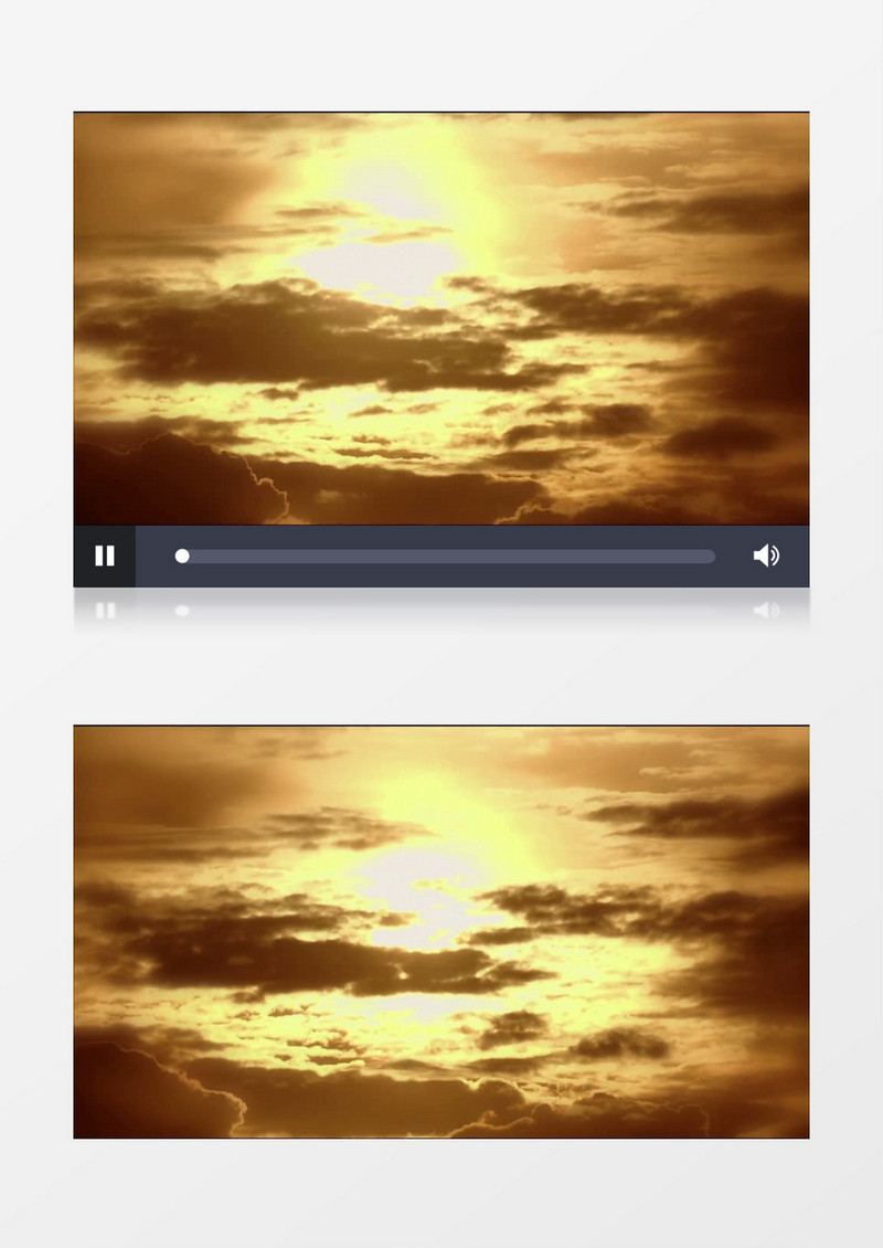 云层日落近景实拍视频